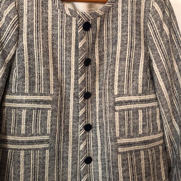 COACH Navy Heritage Stripe Jacket, Size Med | NWT - Picture 4 of 7